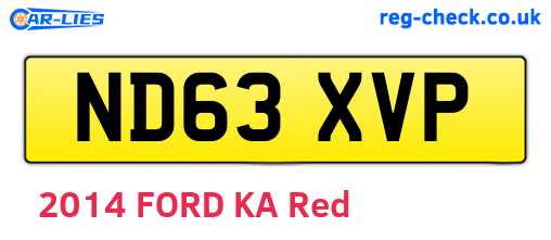 ND63XVP are the vehicle registration plates.
