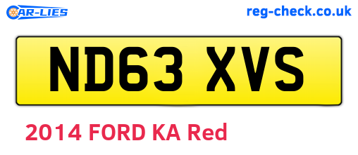 ND63XVS are the vehicle registration plates.