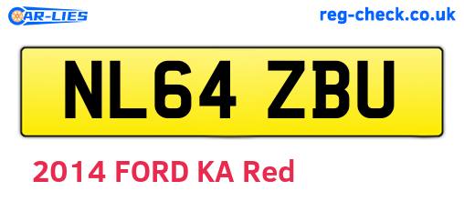 NL64ZBU are the vehicle registration plates.