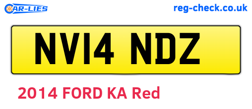 NV14NDZ are the vehicle registration plates.