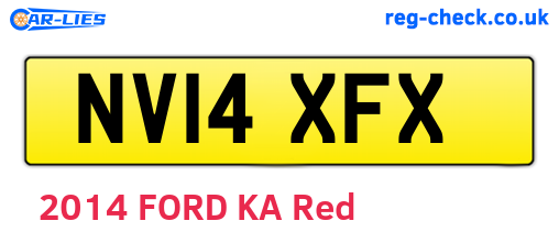 NV14XFX are the vehicle registration plates.