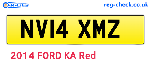 NV14XMZ are the vehicle registration plates.