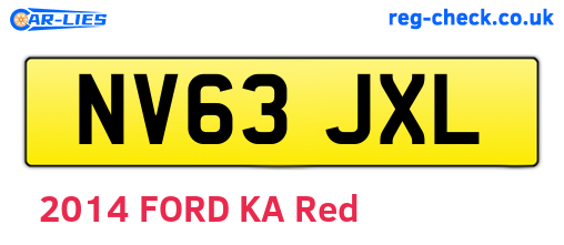 NV63JXL are the vehicle registration plates.