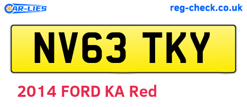 NV63TKY are the vehicle registration plates.