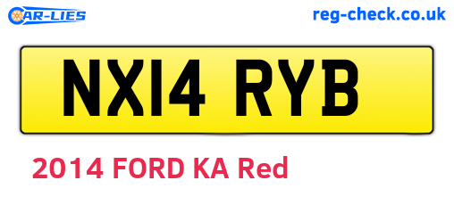 NX14RYB are the vehicle registration plates.