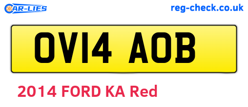 OV14AOB are the vehicle registration plates.