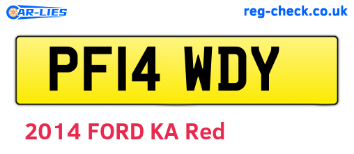 PF14WDY are the vehicle registration plates.