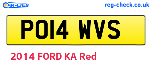 PO14WVS are the vehicle registration plates.
