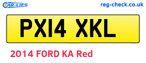 PX14XKL are the vehicle registration plates.