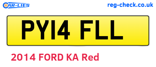 PY14FLL are the vehicle registration plates.