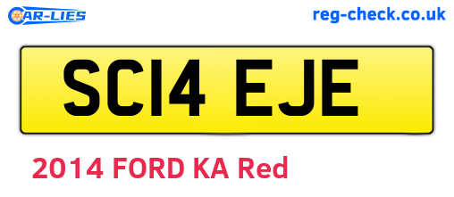 SC14EJE are the vehicle registration plates.