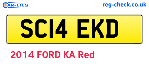 SC14EKD are the vehicle registration plates.