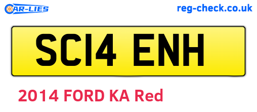 SC14ENH are the vehicle registration plates.