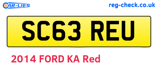SC63REU are the vehicle registration plates.