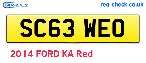SC63WEO are the vehicle registration plates.