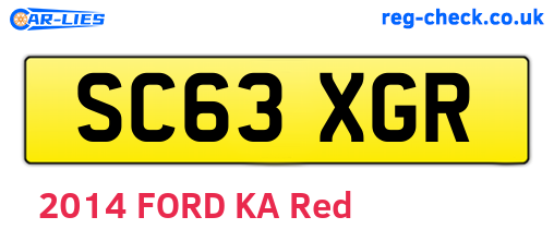 SC63XGR are the vehicle registration plates.