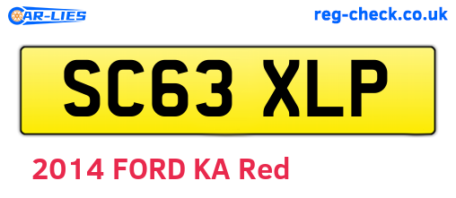 SC63XLP are the vehicle registration plates.