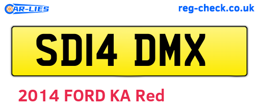 SD14DMX are the vehicle registration plates.