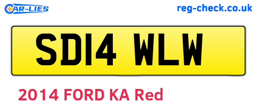 SD14WLW are the vehicle registration plates.