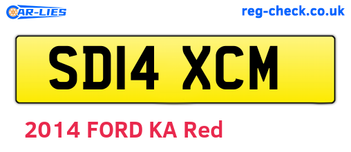 SD14XCM are the vehicle registration plates.