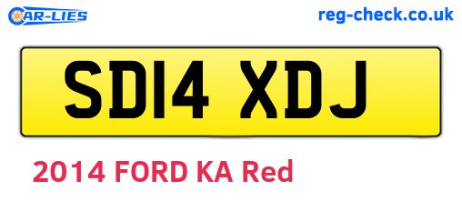SD14XDJ are the vehicle registration plates.