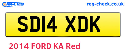 SD14XDK are the vehicle registration plates.