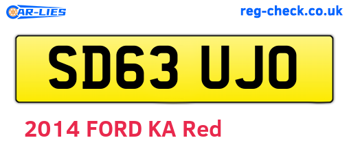 SD63UJO are the vehicle registration plates.