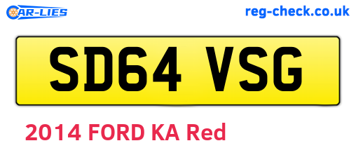 SD64VSG are the vehicle registration plates.
