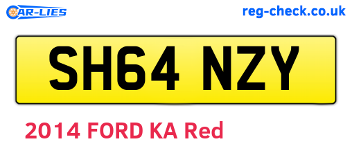 SH64NZY are the vehicle registration plates.