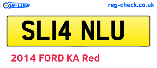 SL14NLU are the vehicle registration plates.
