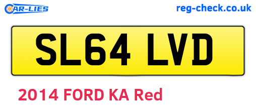 SL64LVD are the vehicle registration plates.