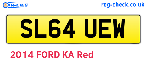 SL64UEW are the vehicle registration plates.