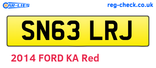 SN63LRJ are the vehicle registration plates.