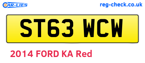 ST63WCW are the vehicle registration plates.