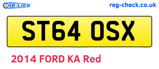 ST64OSX are the vehicle registration plates.