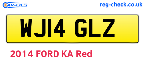 WJ14GLZ are the vehicle registration plates.
