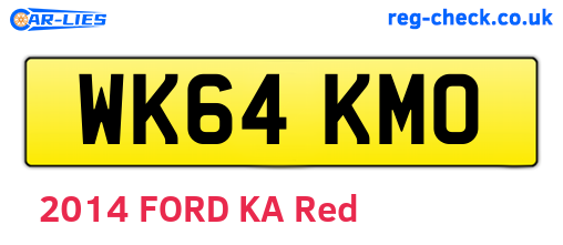 WK64KMO are the vehicle registration plates.