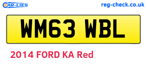 WM63WBL are the vehicle registration plates.