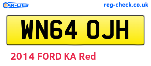WN64OJH are the vehicle registration plates.