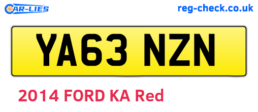 YA63NZN are the vehicle registration plates.