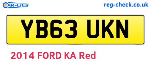 YB63UKN are the vehicle registration plates.
