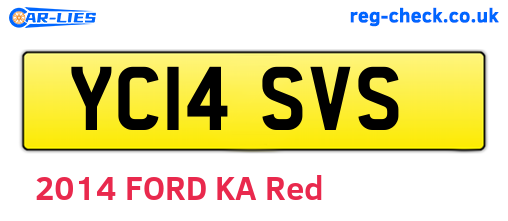 YC14SVS are the vehicle registration plates.
