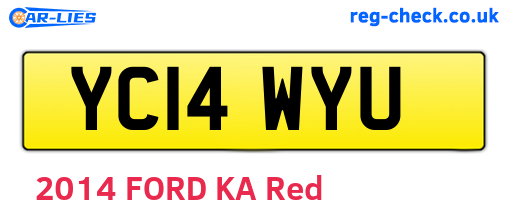 YC14WYU are the vehicle registration plates.