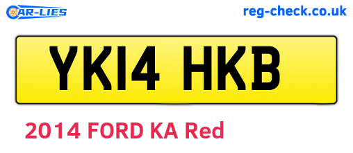 YK14HKB are the vehicle registration plates.