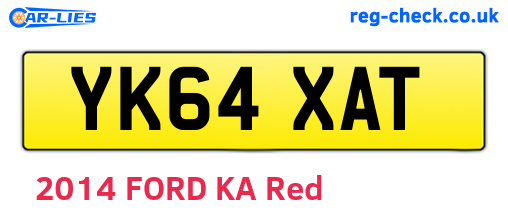 YK64XAT are the vehicle registration plates.