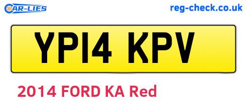 YP14KPV are the vehicle registration plates.