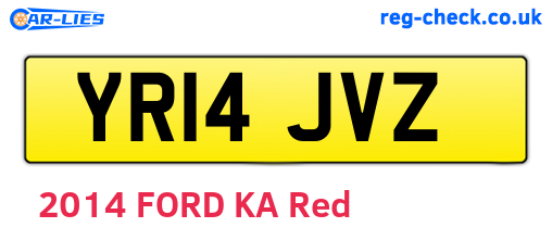 YR14JVZ are the vehicle registration plates.