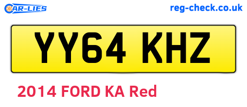 YY64KHZ are the vehicle registration plates.