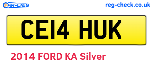 CE14HUK are the vehicle registration plates.