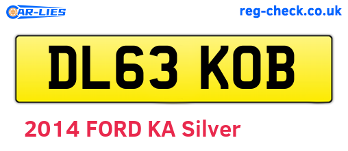 DL63KOB are the vehicle registration plates.